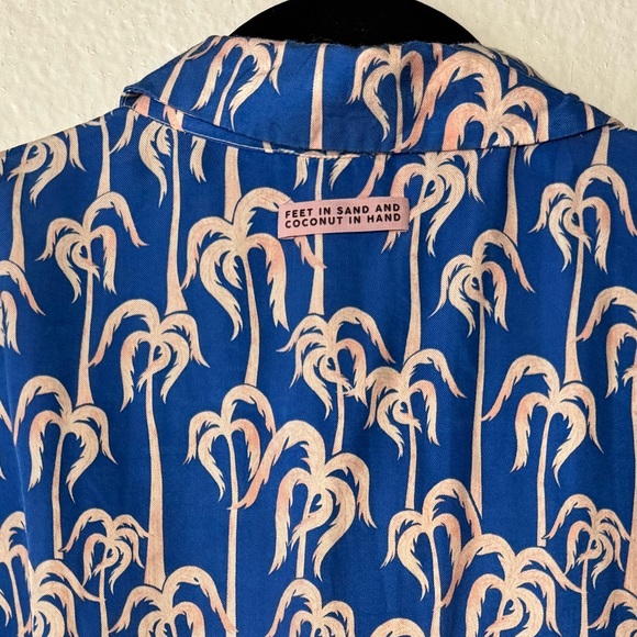 Scotch & Soda Oversized Printed Color Block Beach Button Front Shirt SIZE LARGE - Picture 5 of 5